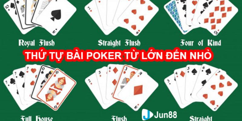 thứ tự bài poker